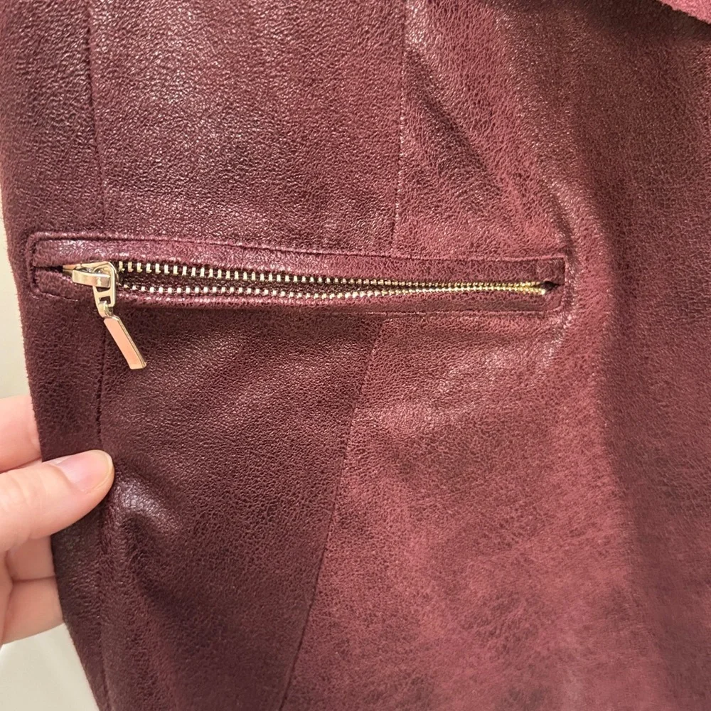 Women’s Worthington Deep Burgundy Open Drape Blazer. Size S - Picture 9 of 10